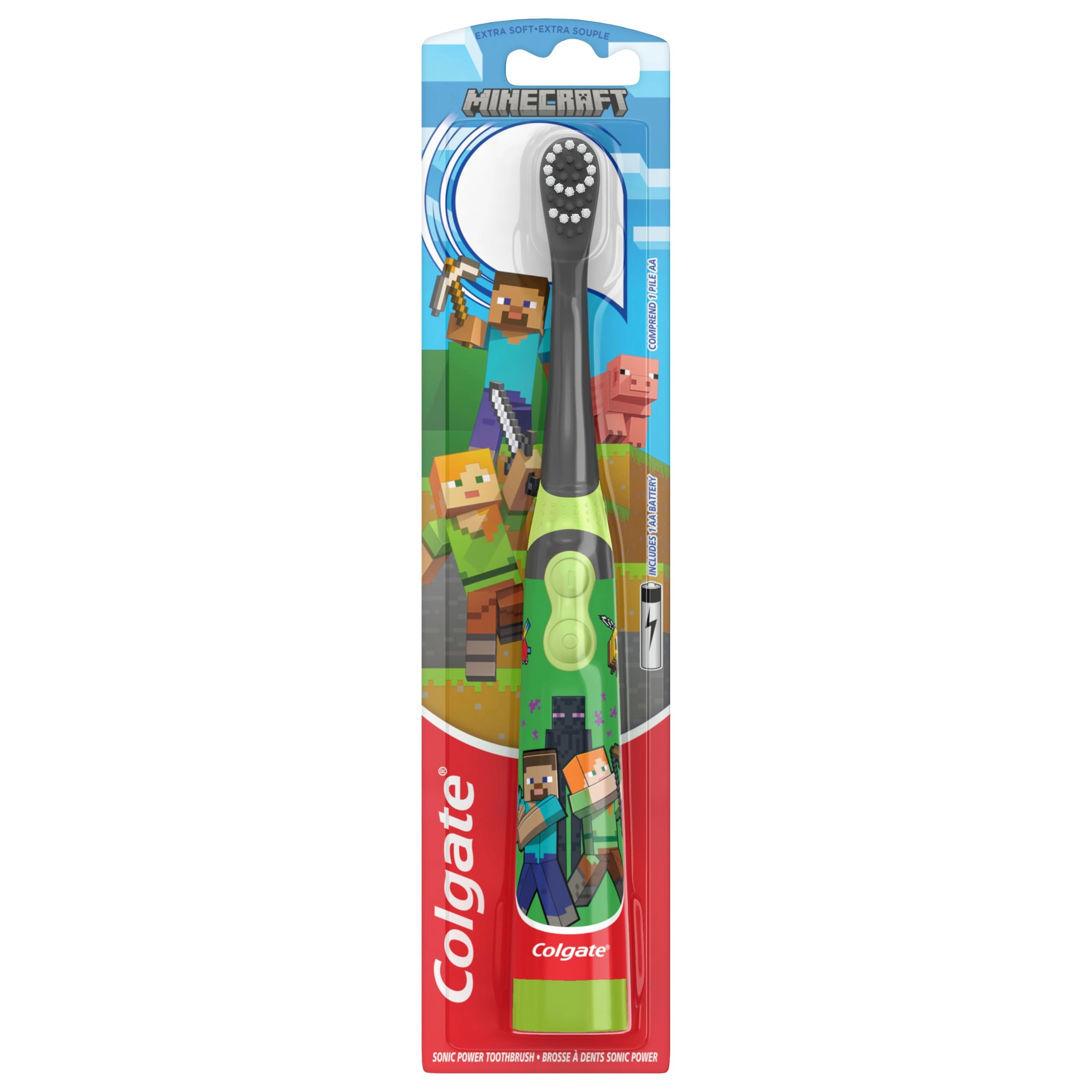 Colgate-Palmolive CA Kids Battery Powered Minecraft Toothbrush - Extra Soft
