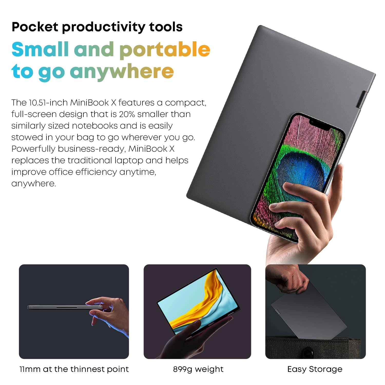 MiniBook X - 10.51'' N150 16GB DDR5 512GB SSD