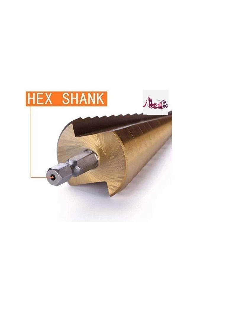 Step Drill Bit - Titanium Coating 3 Sizes 4-25mm, 4-30mm