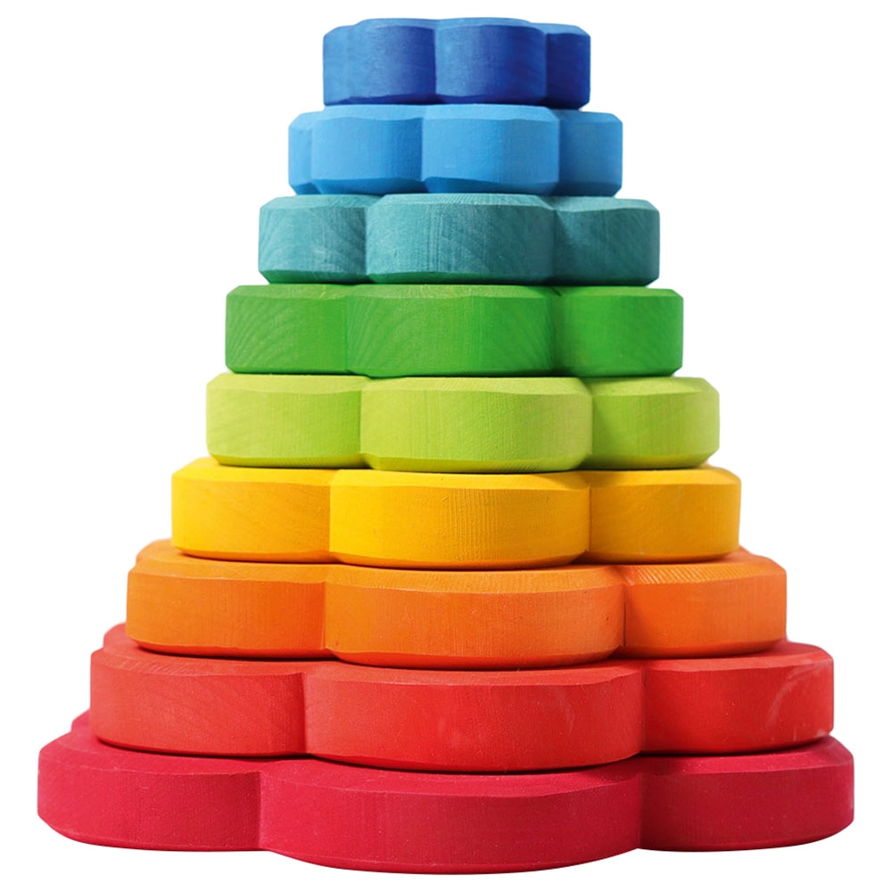 GRIMM’S Flower Stacking Tower - Suitable for 1 year and above 8 discs
