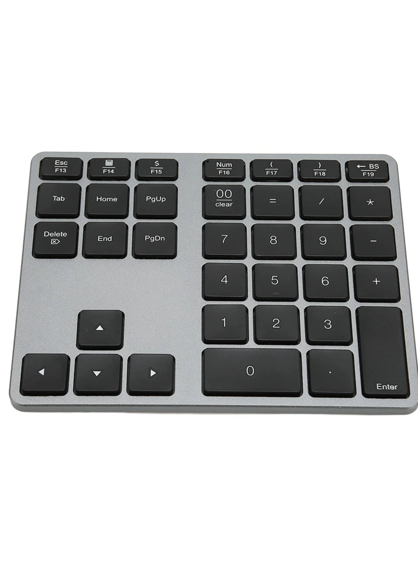 erorex Bluetooth Extended Numeric Keypad - 34-Key Rechargeable Space Gray