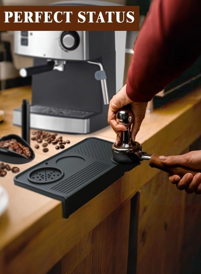Silicone Tamping Mat - 10″ × 5.5″ Coffee Brush
