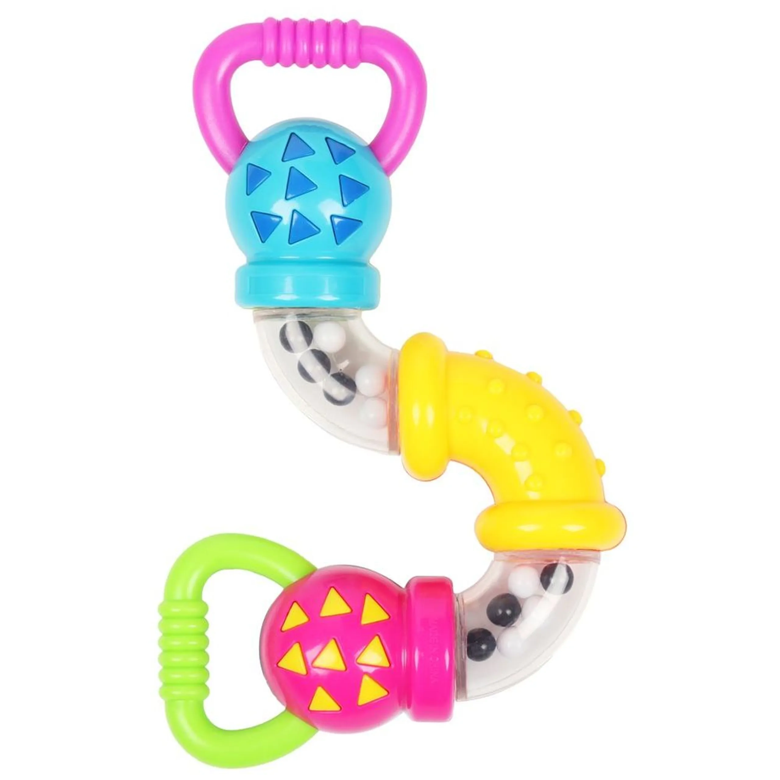 Little Angel Baby Zig Zag Rattle Twisty Clicks Toy - Suitable for 3 months and above