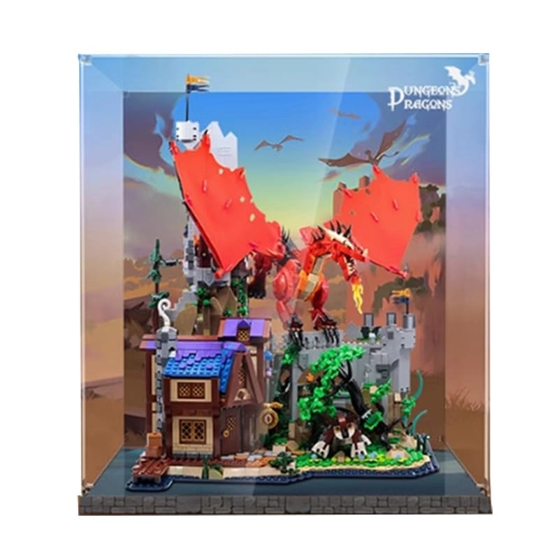 HCAEIOFJ Clear Acrylic Display Case (21348) - 15.74x13.77x19.68in Acrylic