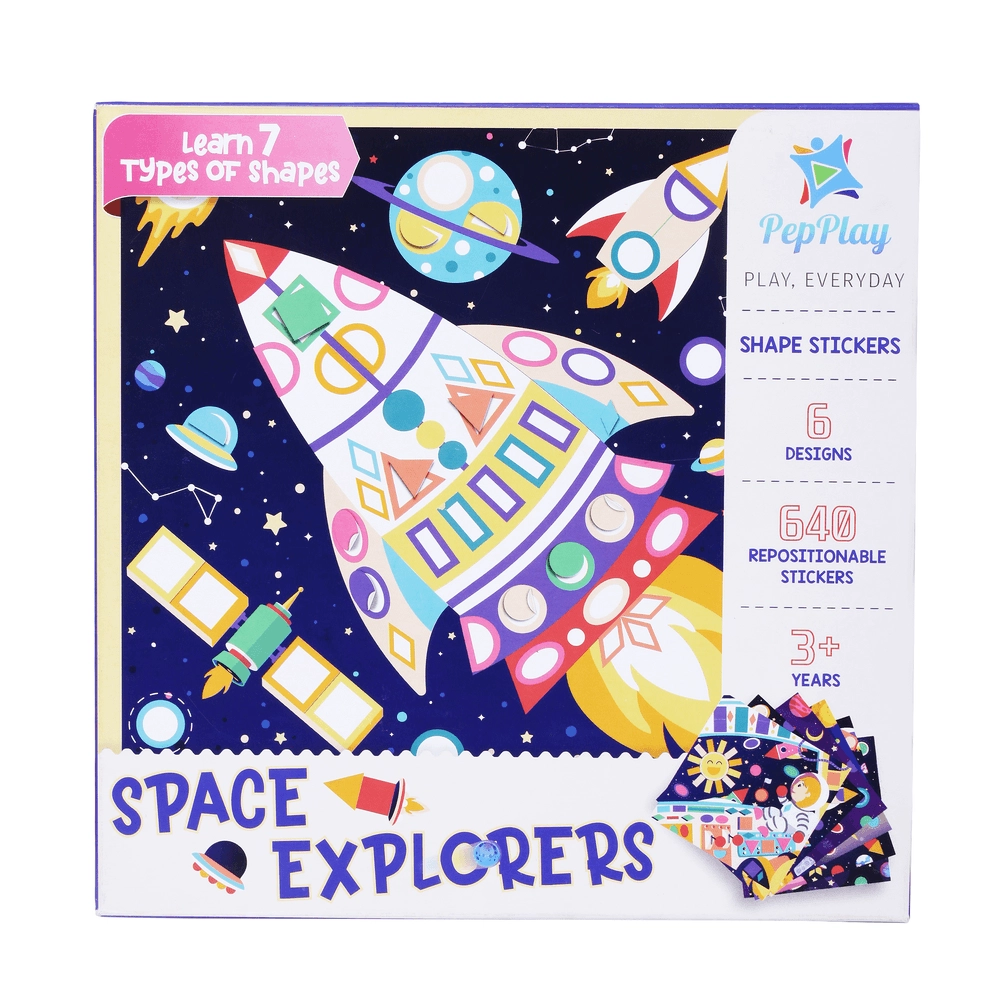 PepPlay Educational Shape Sticker - Space Explorers - Suitable for 3 years & above