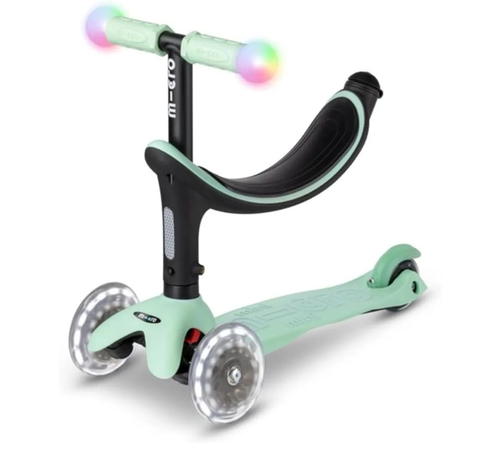 Mini 2Grow Deluxe Magic 3-Wheel Kick Scooter – 120/85mm LED