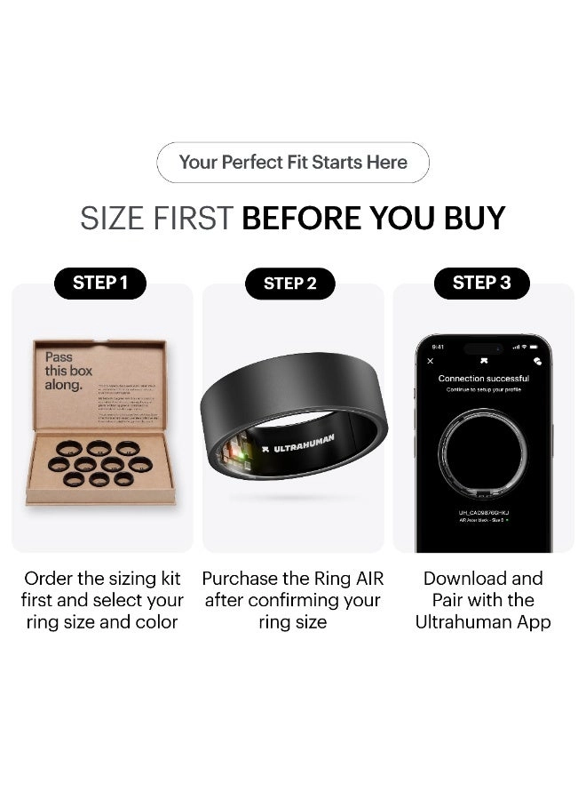 Ring AIR - Size 12 Space Silver