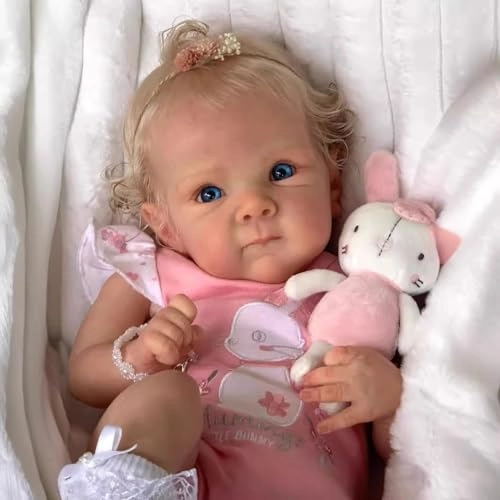 Reborn Baby Doll - 18 Inch Soft Cloth Body Blonde Hair Ages 3+