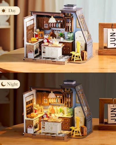 Dollhouse Kitchen Bakery Kit - cream Wood