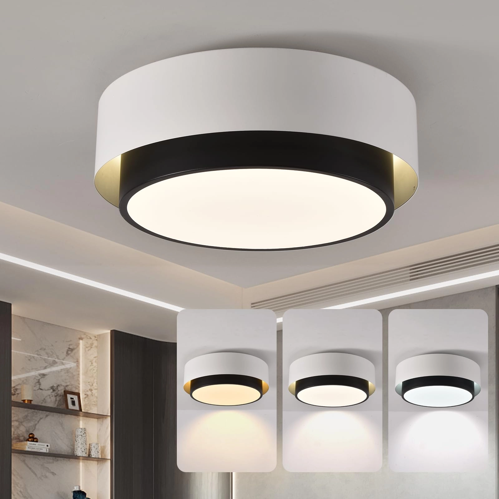 Garwarm LED Ceiling Light - 3-Color Not compatible with a dimmer switch