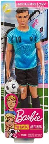Ken Soccer Player Doll - 11.5 in Cropped Hair Soccer Ball Ages 3+