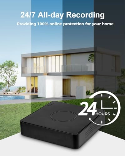 4CH DVR + Wired Security Camera - 4 1080P