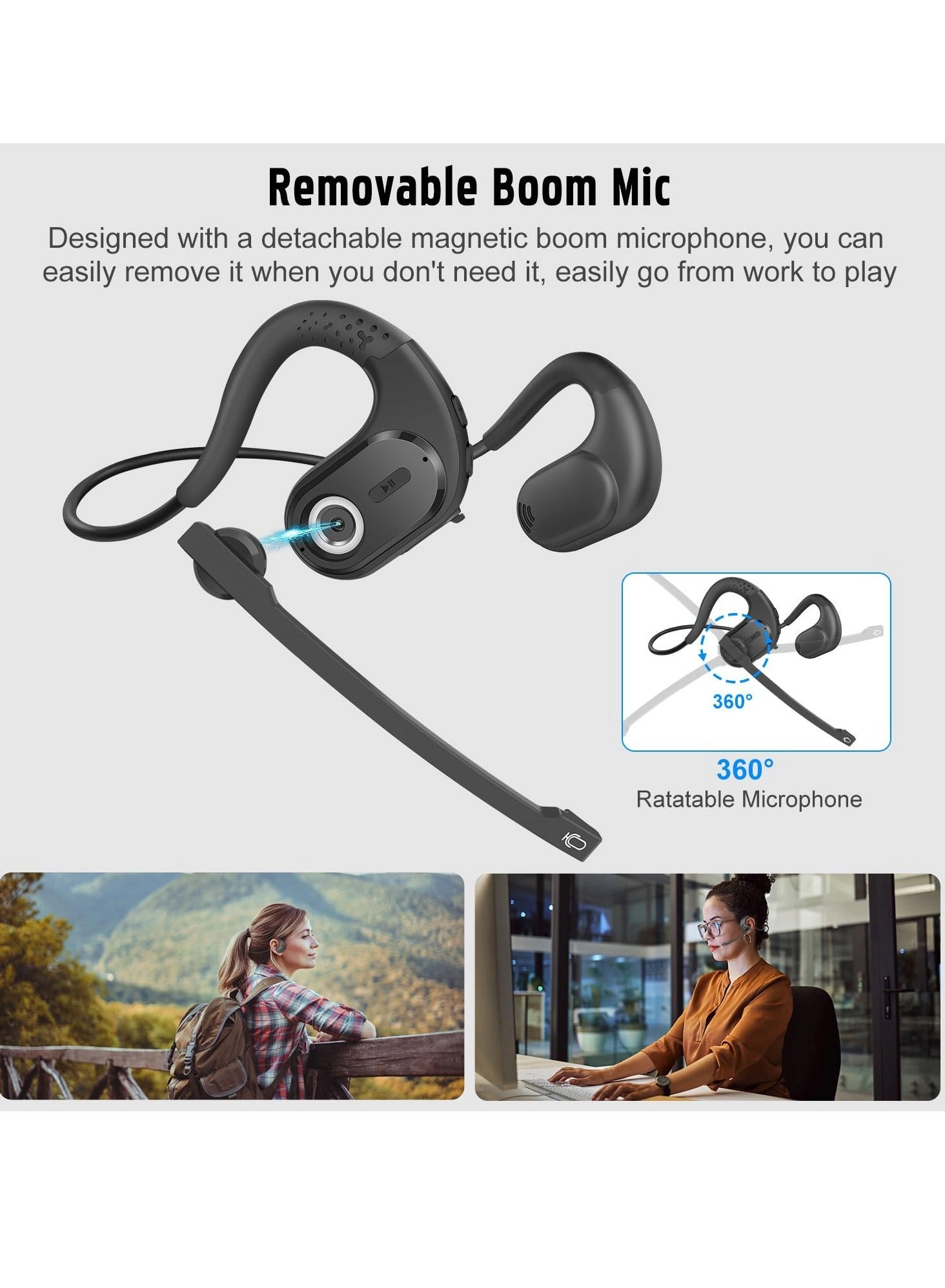 Bluetooth 5.3 Headset - Wireless Headset