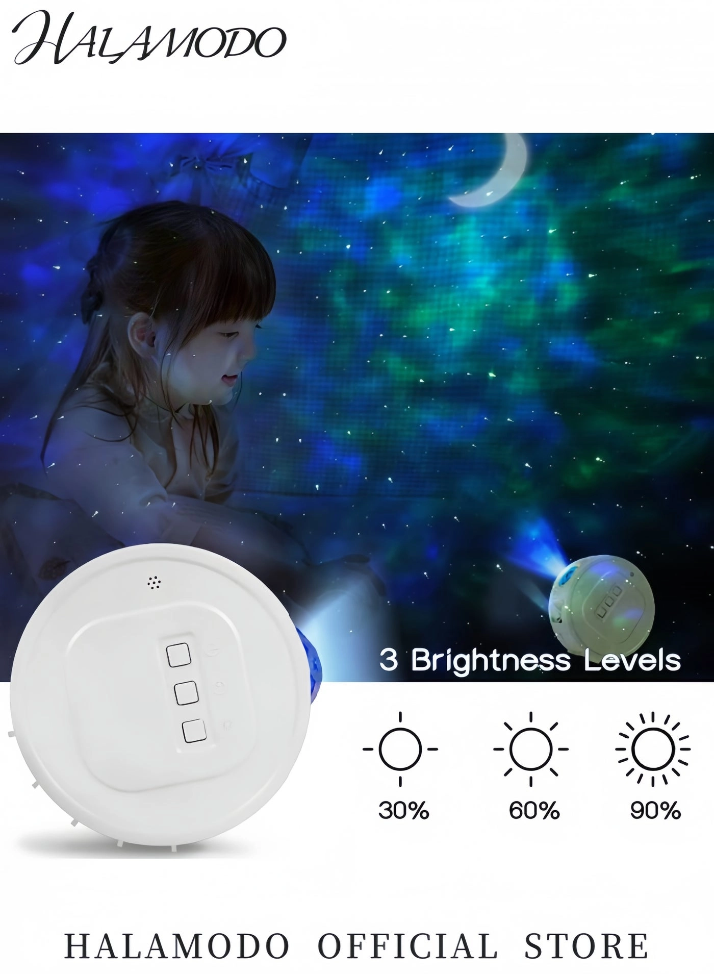 Starry Sky Projector Lamp - White