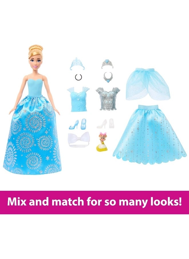 Cinderella Fashion Doll - Royal Fashion Reveal 12 fashions and accessories Set