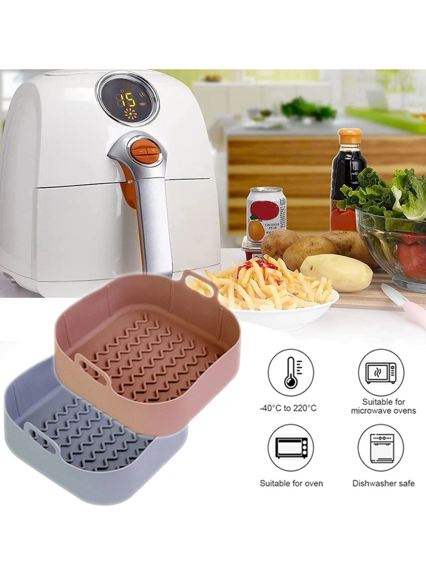 Air Fryer Silicone Liner - food-grade silicone