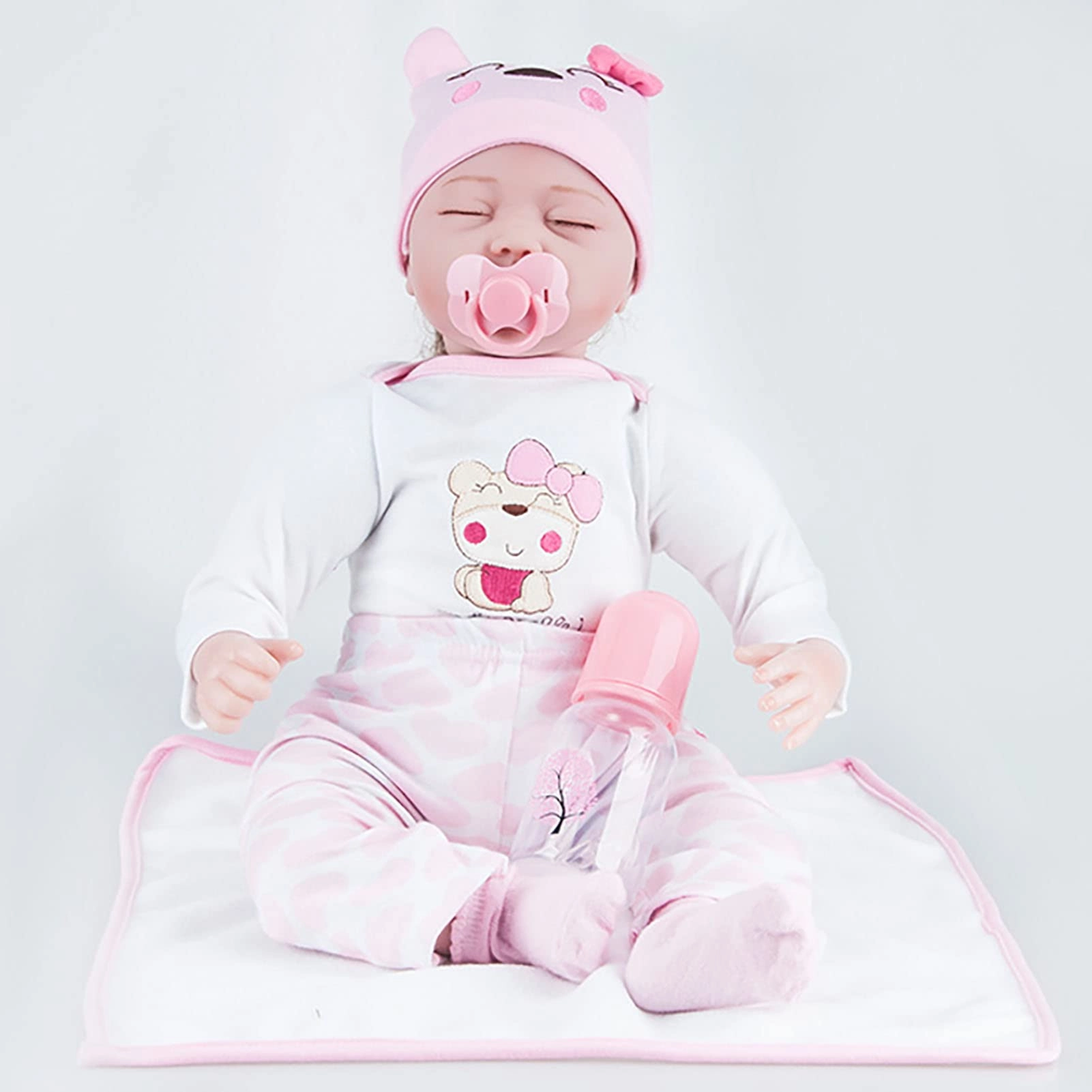 Reborn Baby Doll - 55cm Soft Silicone Limbs Cloth Body