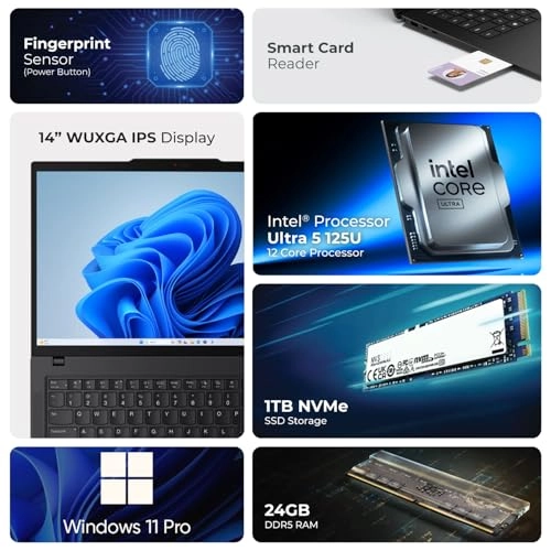 ThinkPad T14 Gen 5 21ML000CGR - 14'' Core Ultra 5-125U 24GB DDR5 1TB SSD Bundle