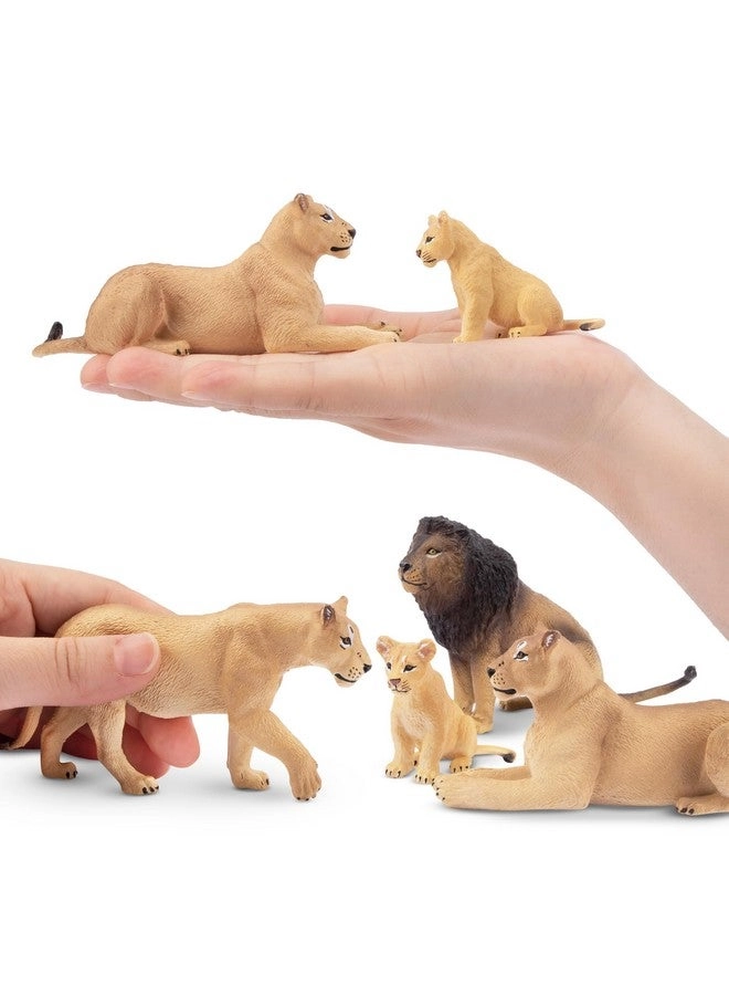 Jungle Animals - White Lion Figurines 6 pcs