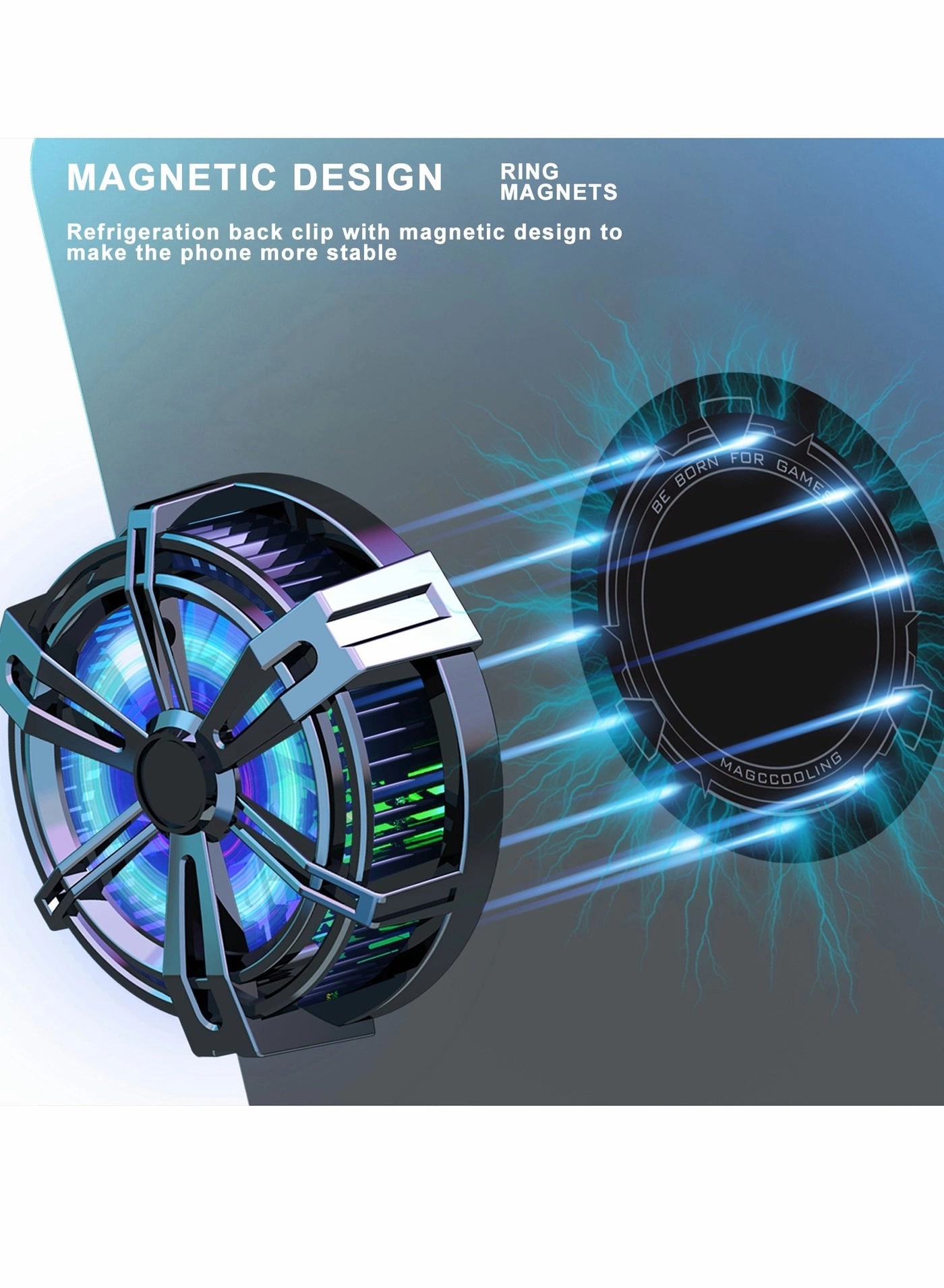 AL19 - Icing Semiconductor Mobile Phone Radiator Magnetic Back Clip