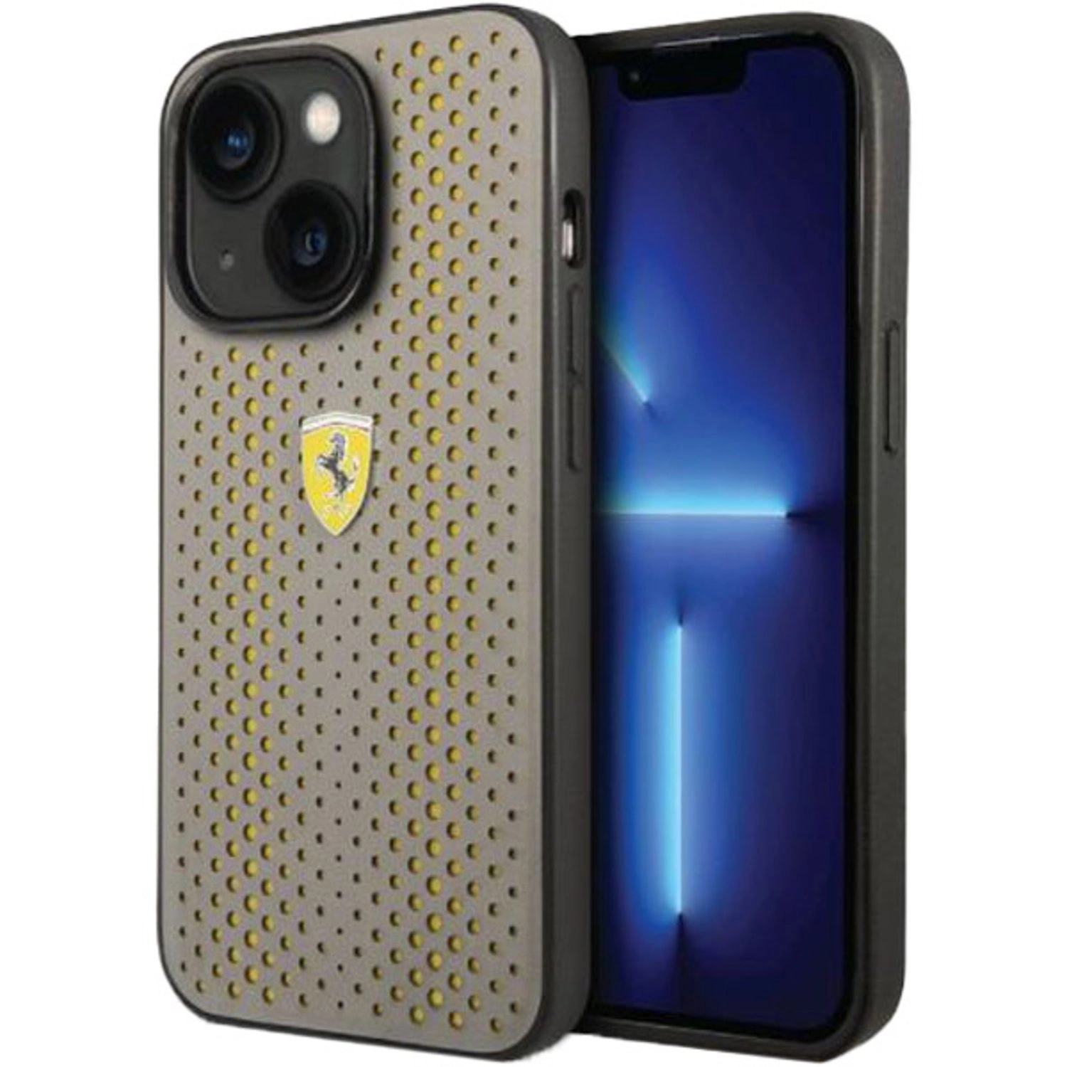 Leather Perforated Case - PU Leather, Nylon for iPhone 14
