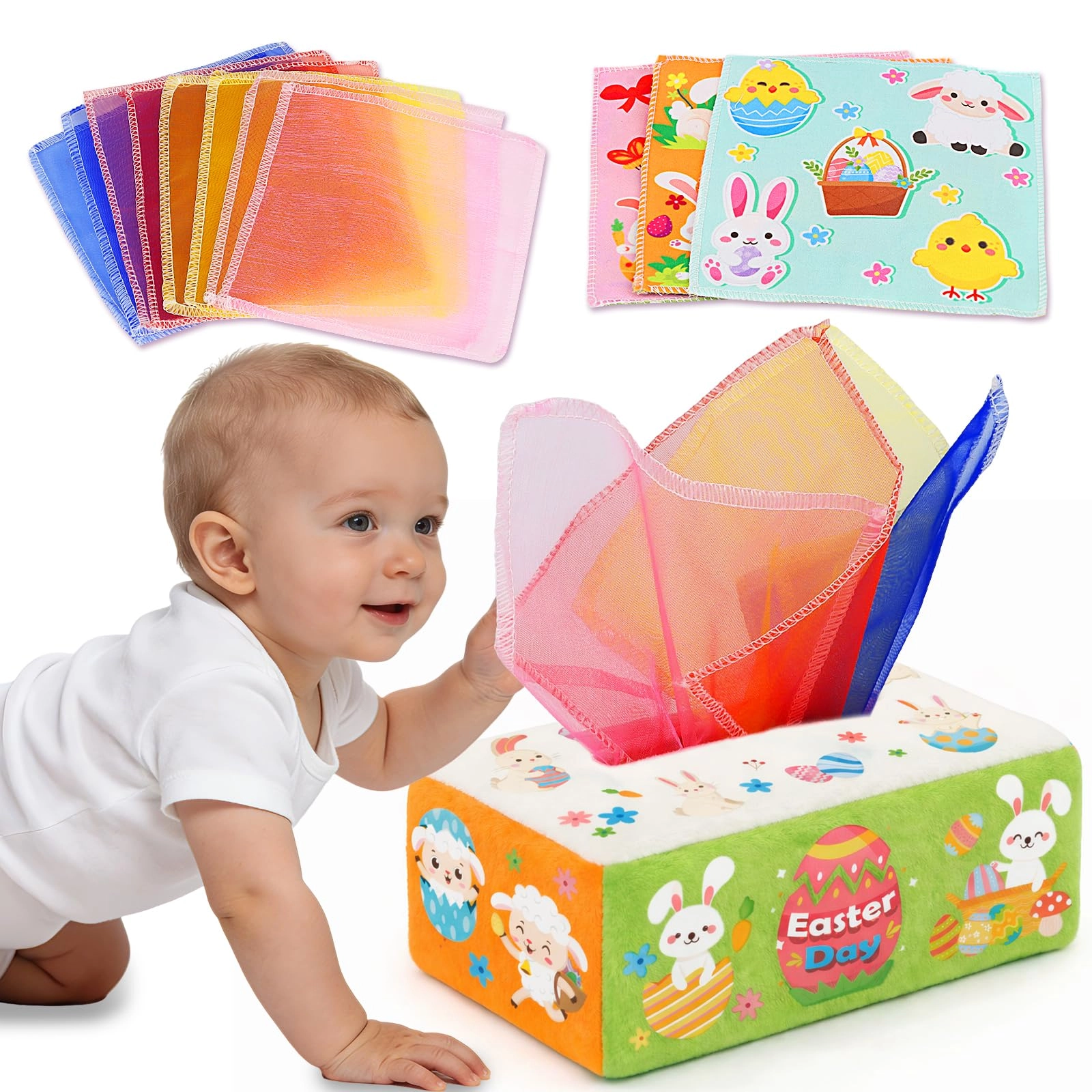 Aiduy Tissue Box Toy - Easter Theme 5 month and up