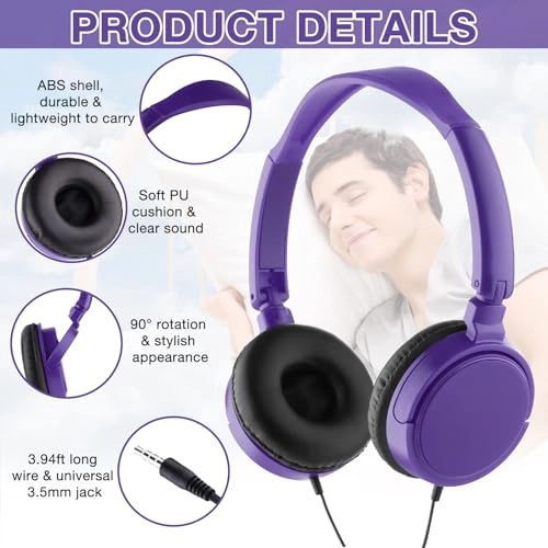 Classroom Headphones Wired Headphone 18 Pack