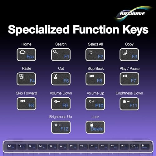 SlimKeys Bluetooth Keyboard - for Samsung Galaxy S24 Ultra Trackpad Jet Black