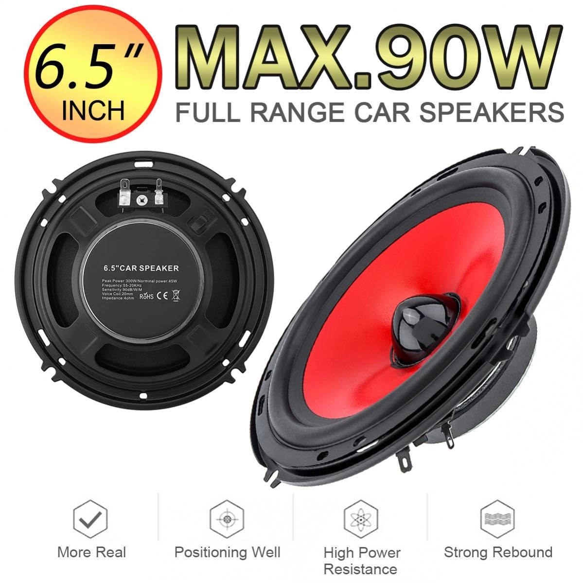 Coaxial Car Speakers - 6.5"