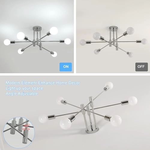 Modern Ceiling Light - E27 Chrome