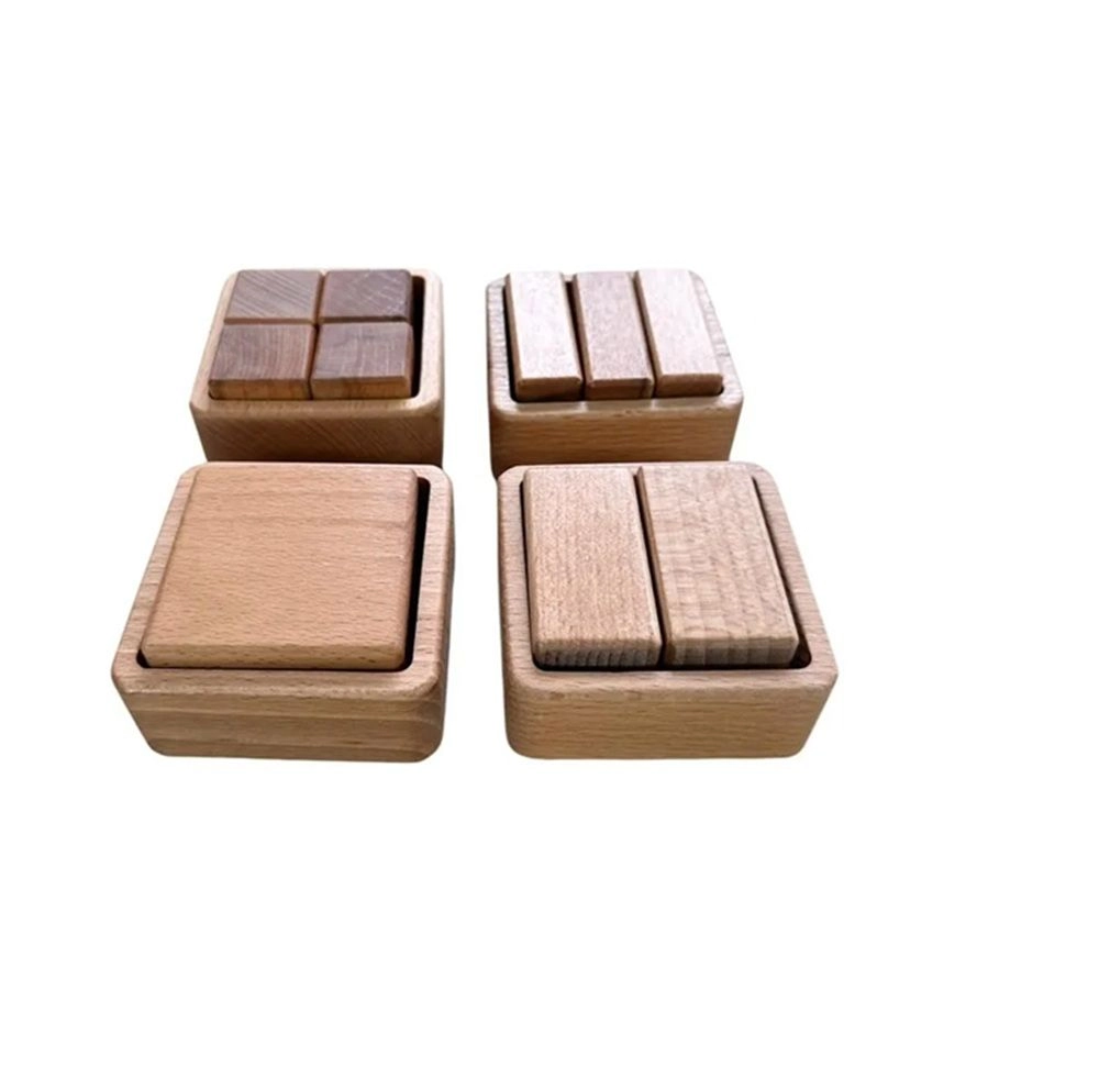 Fraction Cups Square - 3 years and above 14 pieces