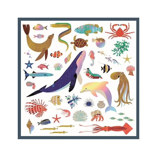 Ocean Sticker Book Metallic 160 pcs