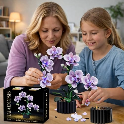 Orchid Building Block Set (13115) - Phalaenopsis Compatible with Lego