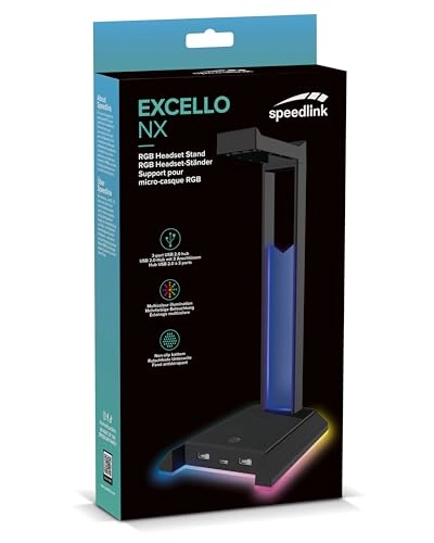 Headset Stand for Headphones - RGB Lighting and USB Hub