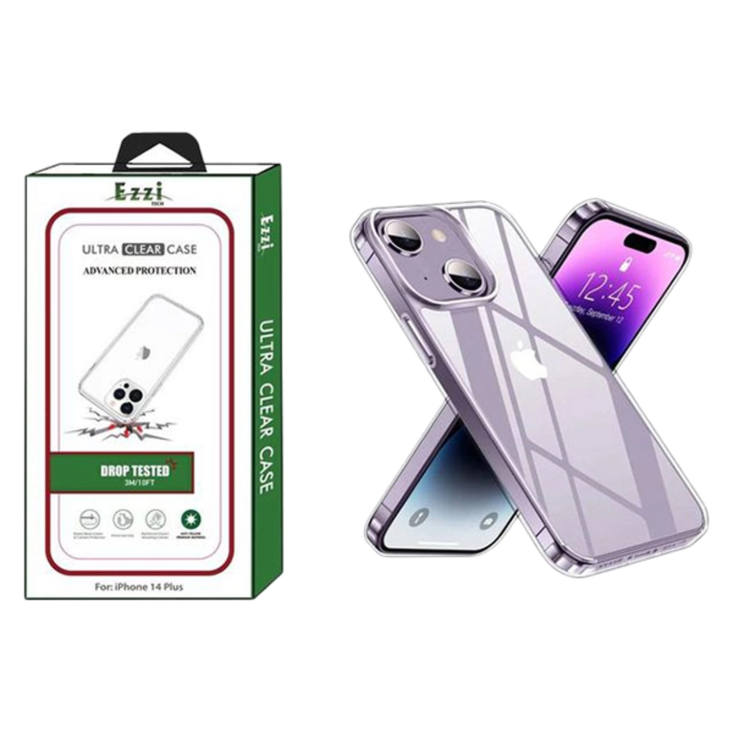 Ezzi Tech Clear Case for iPhone 14 Plus