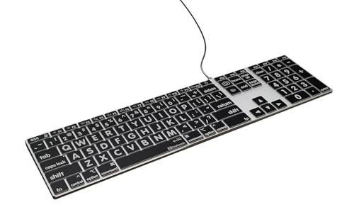 Large Print Backlit Pro Aluminum Keyboard - US Wired