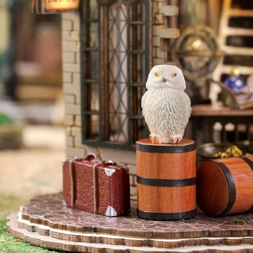 DIY Dollhouse Miniature Kit - Dust Proof Cover Gray Wood