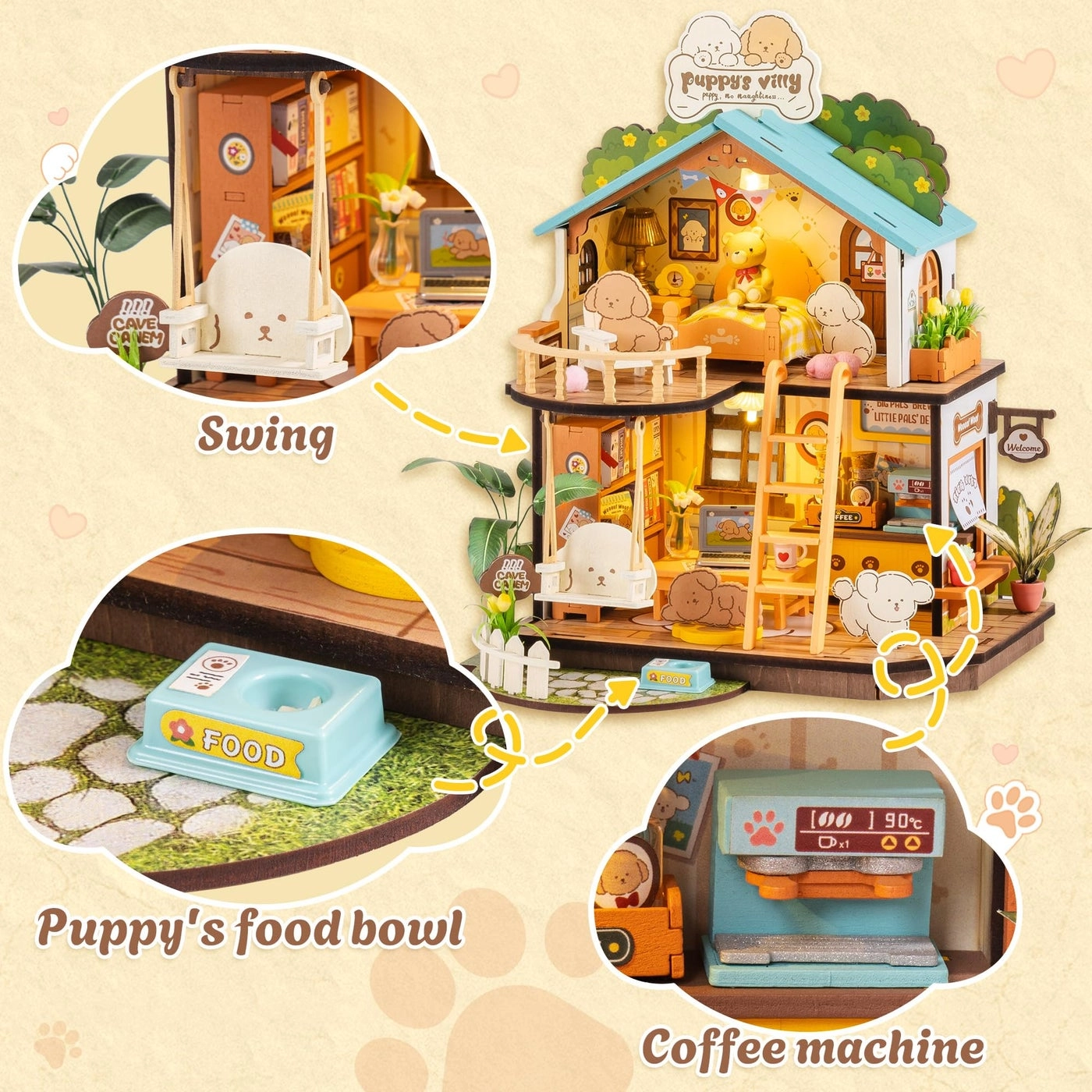 Puppys Cozy Villa - 230PCS Tiny House