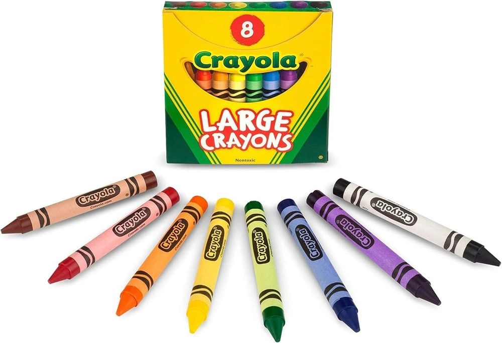 Large Crayons - 8 Pcs