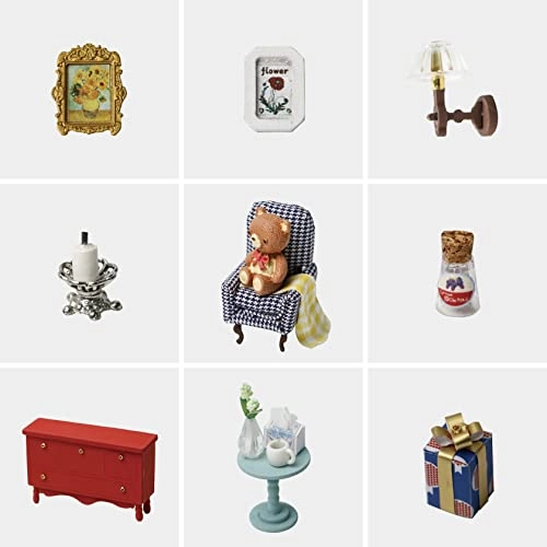 DIY Miniature Dollhouse Kit - Holiday Living Room