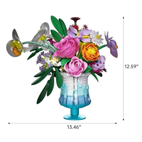 Ice Blue Flower Bouquet - Floral