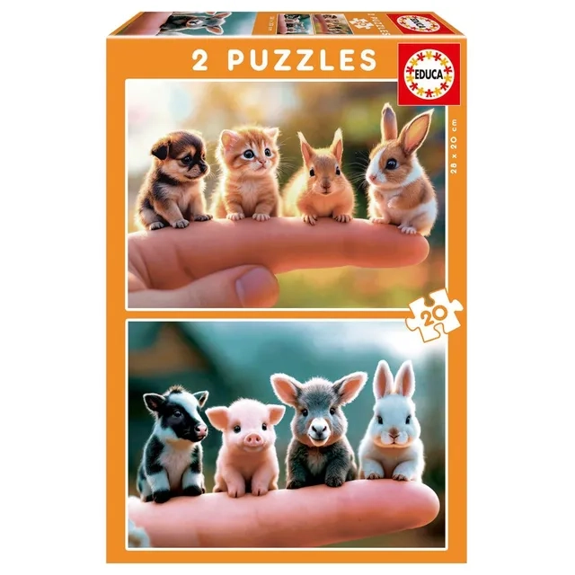 2-in-1 Baby Animals Puzzle (5413458-20221) - 40 pcs