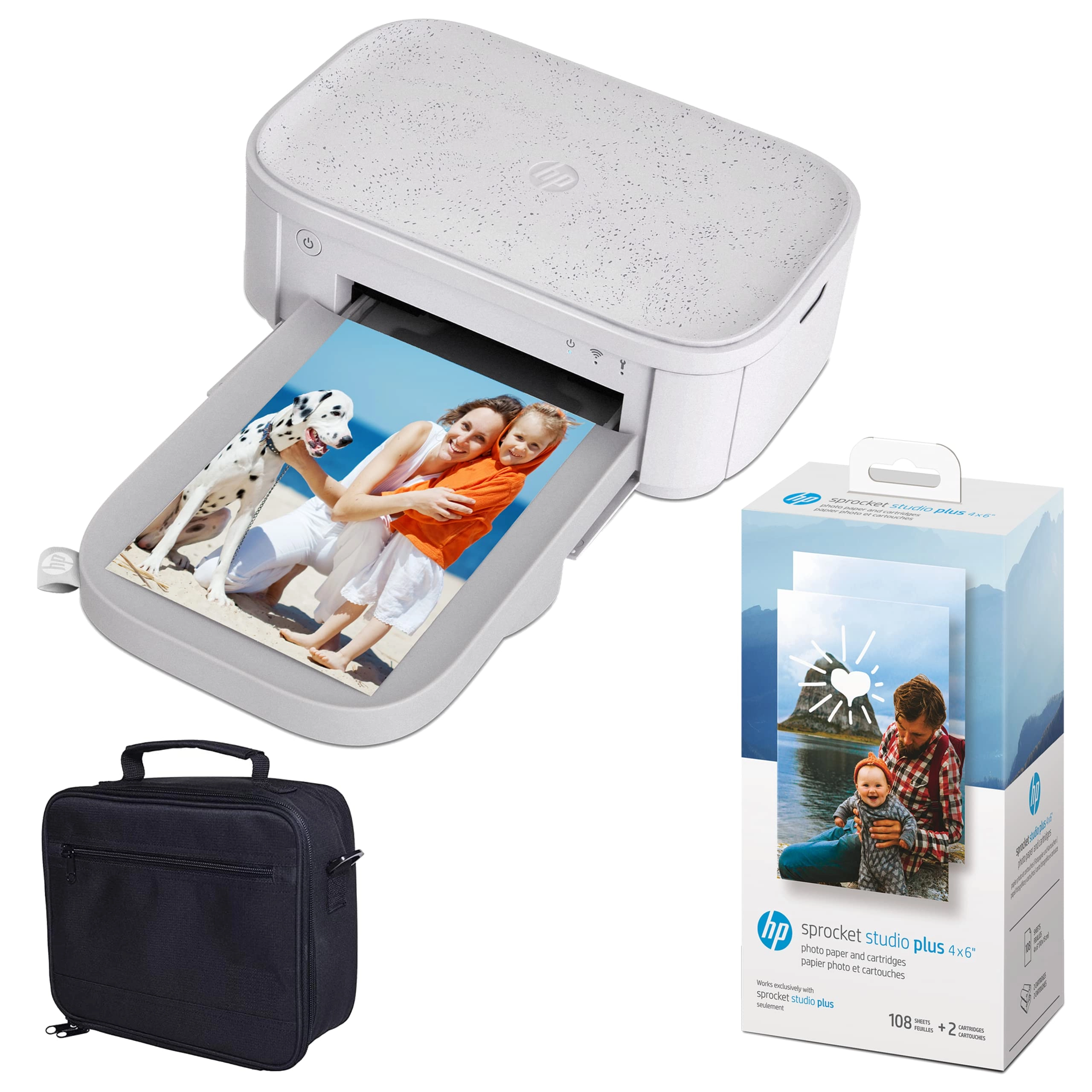 HP Sprocket Studio Plus - 4x6 Dye Sublimation + Case + Photo Paper