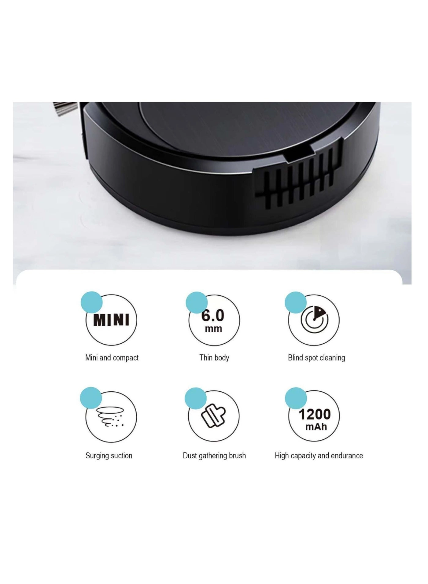 3-in-1 Robot Vacuum - With Mop Cordless USB Rechargeable