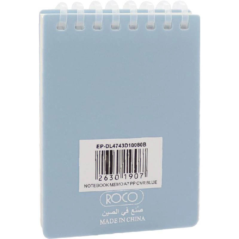 Memo Notebook A7 Spiral - Lined 60 Sheets