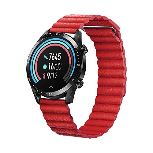 22mm Magnetic Leather Loop Watch Strap for Fire Boltt Ninja Call 2 Smartwatch