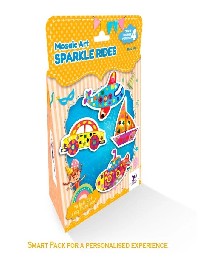 Transport Mosaic Art DIY Kit - Kids Aged 3 to 5 Years Create 4 Vehicle Pictures