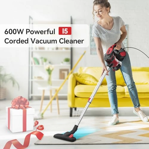 Corded Stick Vacuum Cleaner - 600W 18000Pa