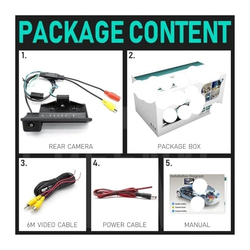 Rear View Camera Fisheye - Night vision Wired 1080P