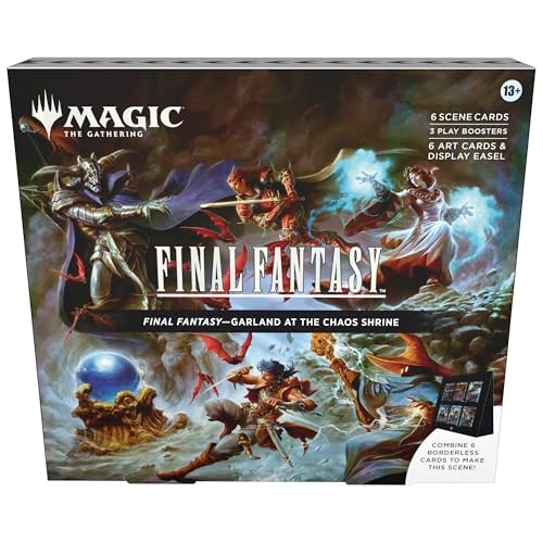 Final Fantasy Scene Box - Garland at The Chaos Shrine - 6 Traditional Foil Borderless Scene Cards 6 Art-Only Scene Cards 3 Play Boosters